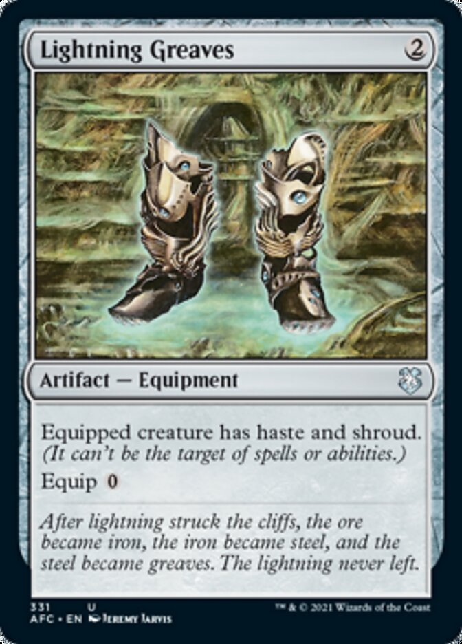 Lightning Greaves [Dungeons & Dragons: Adventures in the Forgotten Realms Commander] | Fandemonia Ltd