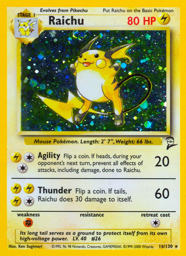 Raichu (16/130) [Base Set 2] | Fandemonia Ltd