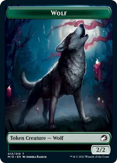Rhino // Wolf Double-sided Token [Innistrad: Midnight Hunt Commander] | Fandemonia Ltd