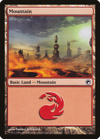 Mountain (244) [Scars of Mirrodin] | Fandemonia Ltd