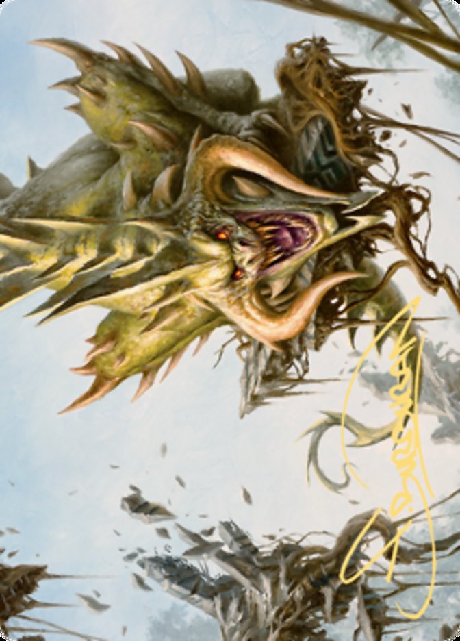 Canopy Baloth Art Card (Gold-Stamped Signature) [Zendikar Rising Art Series] | Fandemonia Ltd