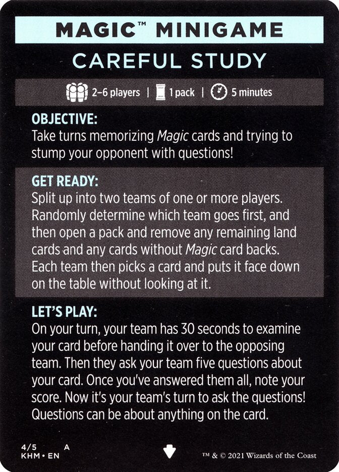 Careful Study (Magic Minigame) [Kaldheim Minigame] | Fandemonia Ltd