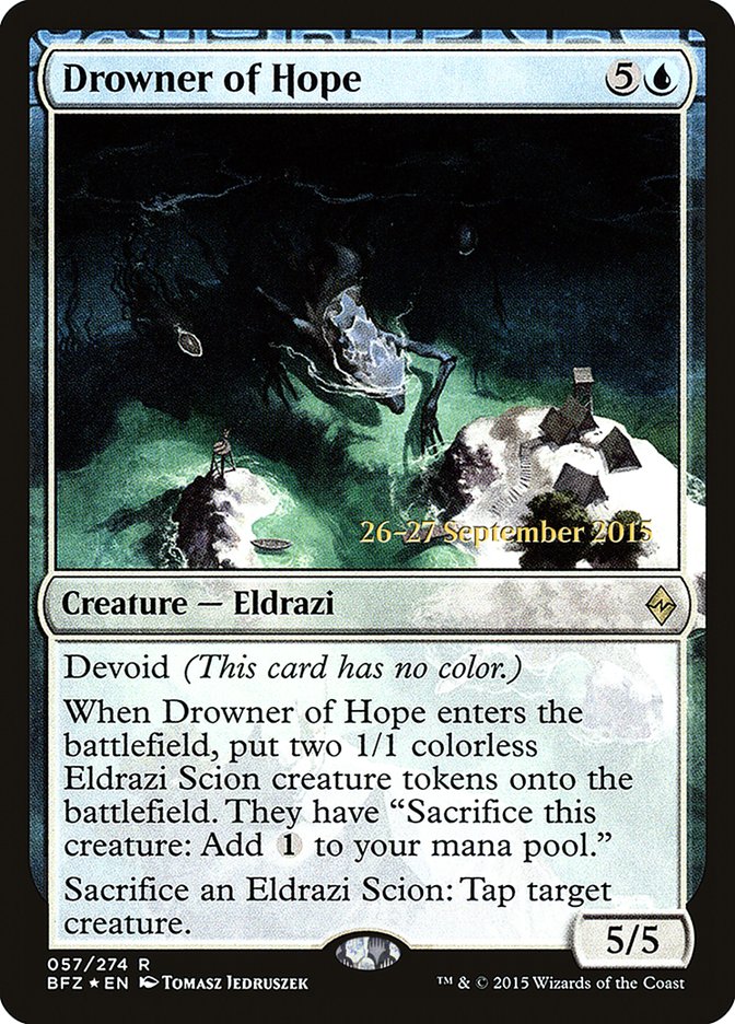 Drowner of Hope  [Battle for Zendikar Prerelease Promos] | Fandemonia Ltd