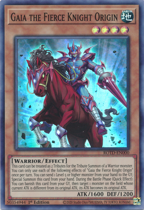 Gaia the Fierce Knight Origin [ROTD-EN000] Super Rare | Fandemonia Ltd