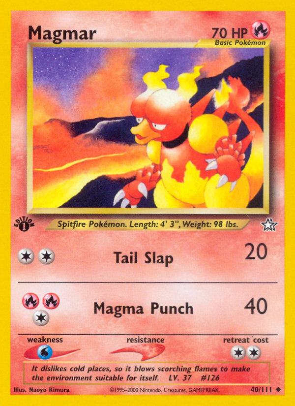 Magmar (40/111) [Neo Genesis 1st Edition] | Fandemonia Ltd