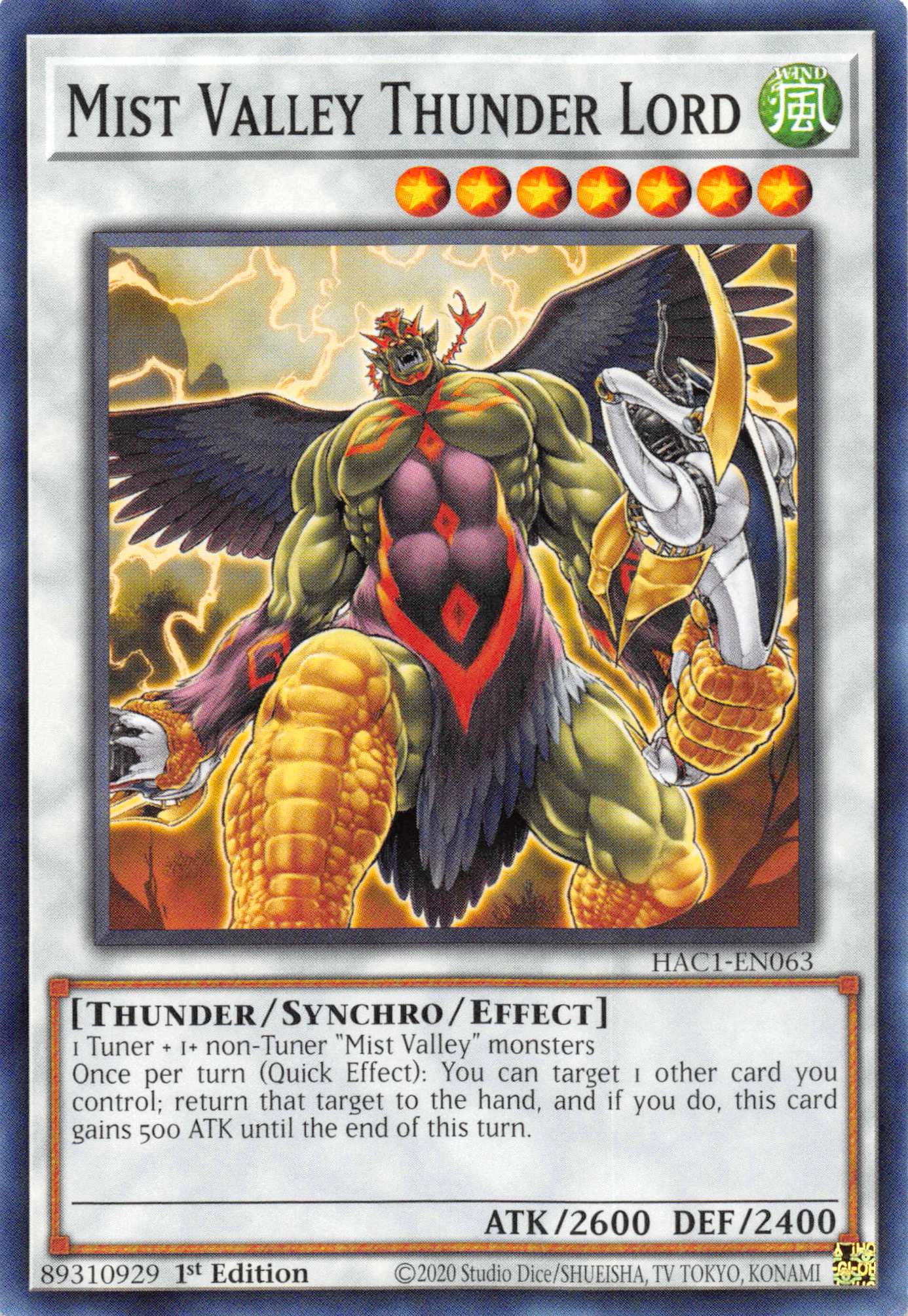 Mist Valley Thunder Lord [HAC1-EN063] Common | Fandemonia Ltd