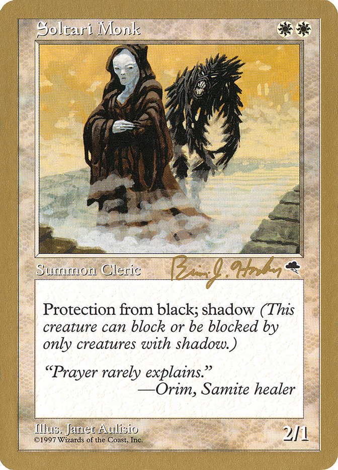 Soltari Monk (Brian Hacker) [World Championship Decks 1998] | Fandemonia Ltd