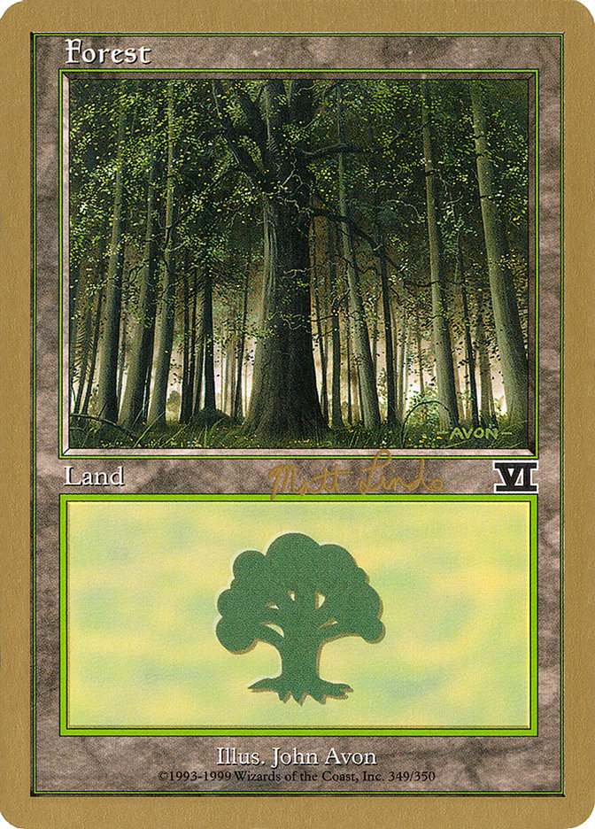 Forest (ml349) (Matt Linde) [World Championship Decks 1999] | Fandemonia Ltd