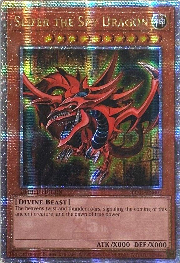 Slifer the Sky Dragon (25th Anniversary) [LC01-EN002] Quarter Century Secret Rare | Fandemonia Ltd