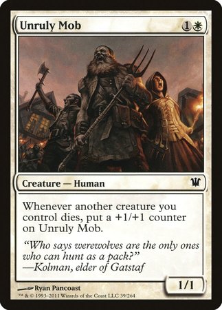 Unruly Mob [Innistrad] | Fandemonia Ltd