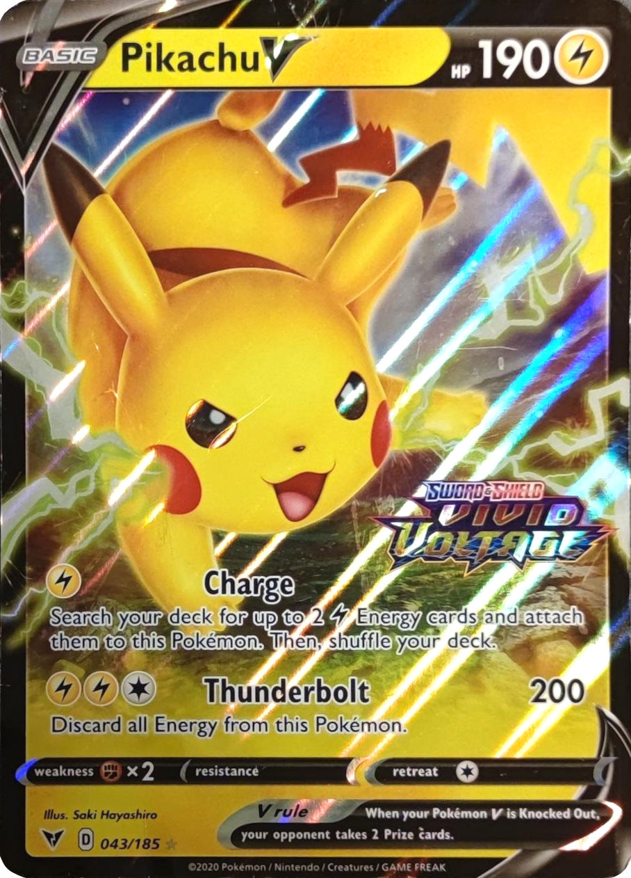 Pikachu V (043/185) (Vivid Voltage Stamp) [Sword & Shield: Vivid Voltage] | Fandemonia Ltd