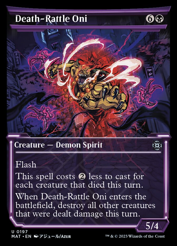 Death-Rattle Oni (Showcase Halo Foil) [March of the Machine: The Aftermath] | Fandemonia Ltd