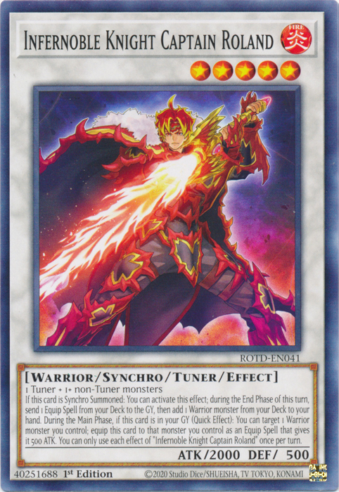 Infernoble Knight Captain Roland [ROTD-EN041] Common | Fandemonia Ltd