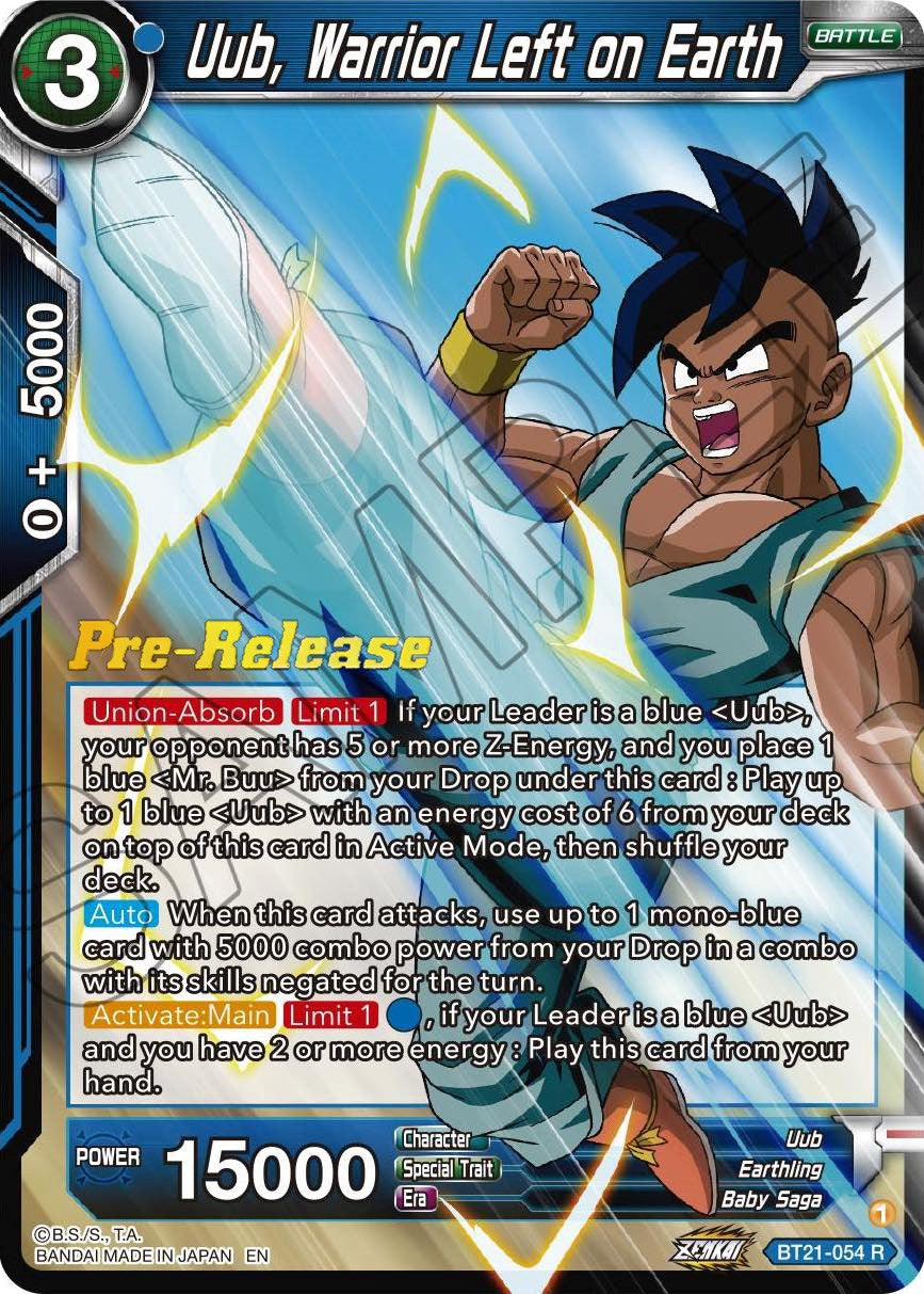 Uub, Warrior Left on Earth (BT21-054) [Wild Resurgence Pre-Release Cards] | Fandemonia Ltd
