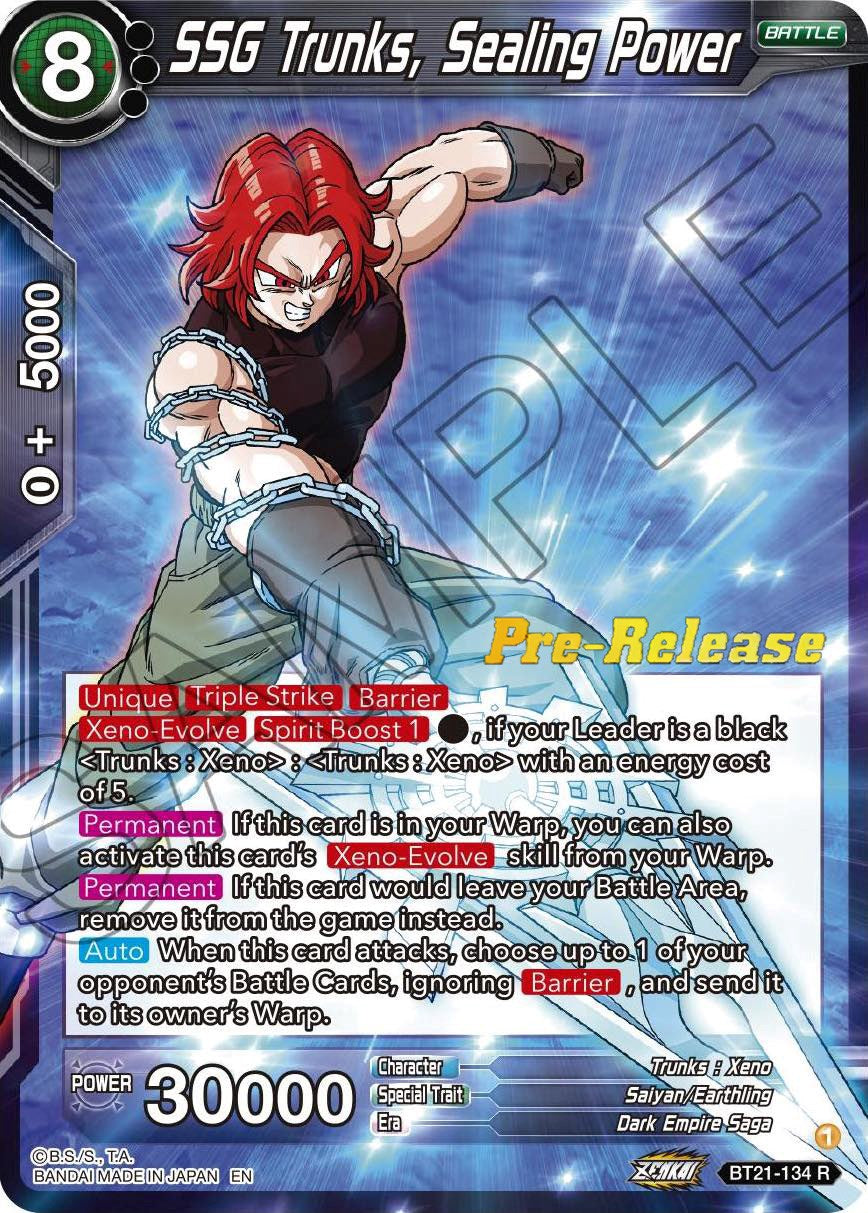 SSG Trunks, Sealing Power (BT21-134) [Wild Resurgence Pre-Release Cards] | Fandemonia Ltd