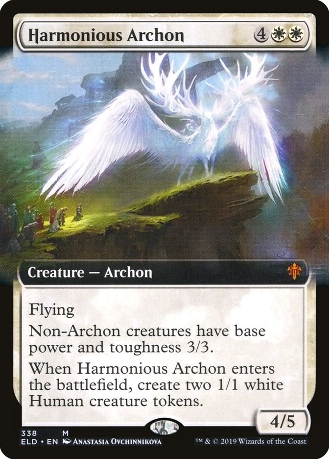Harmonious Archon (Extended Art) [Throne of Eldraine] | Fandemonia Ltd