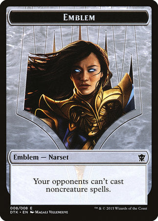 Emblem - Narset Transcendent [Dragons of Tarkir Tokens] | Fandemonia Ltd