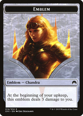 Emblem - Chandra, Roaring Flame [Magic Origins Tokens] | Fandemonia Ltd