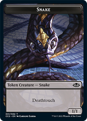Snake // Zombie Double-sided Token [Commander Collection: Black Tokens] | Fandemonia Ltd