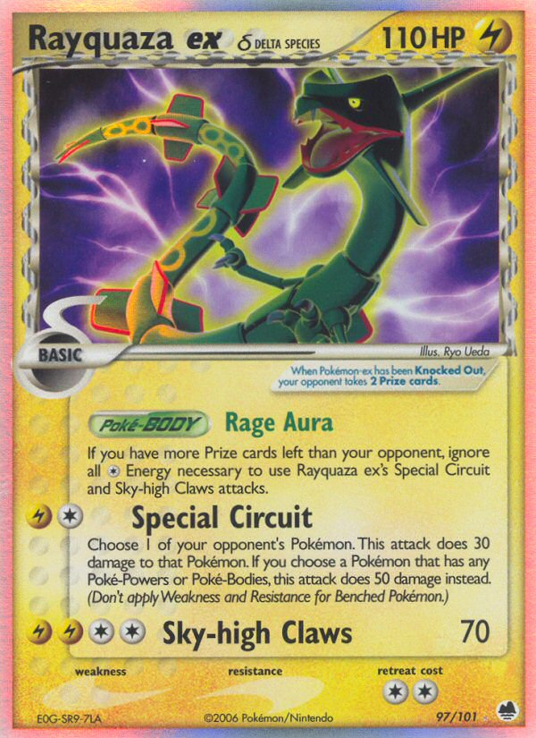 Rayquaza ex (97/101) (Delta Species) [EX: Dragon Frontiers] | Fandemonia Ltd