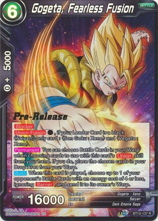 Gogeta, Fearless Fusion (BT12-137) [Vicious Rejuvenation Prerelease Promos] | Fandemonia Ltd