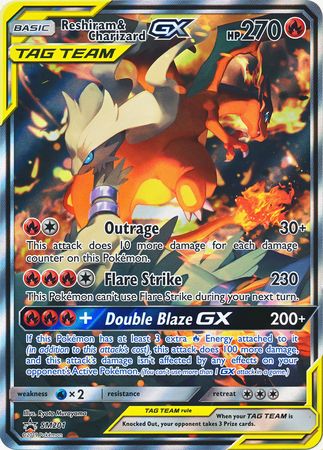 Reshiram & Charizard GX (SM201) (Jumbo Card) [Sun & Moon: Black Star Promos] | Fandemonia Ltd