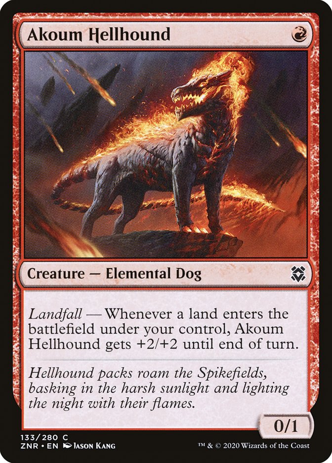 Akoum Hellhound [Zendikar Rising] | Fandemonia Ltd