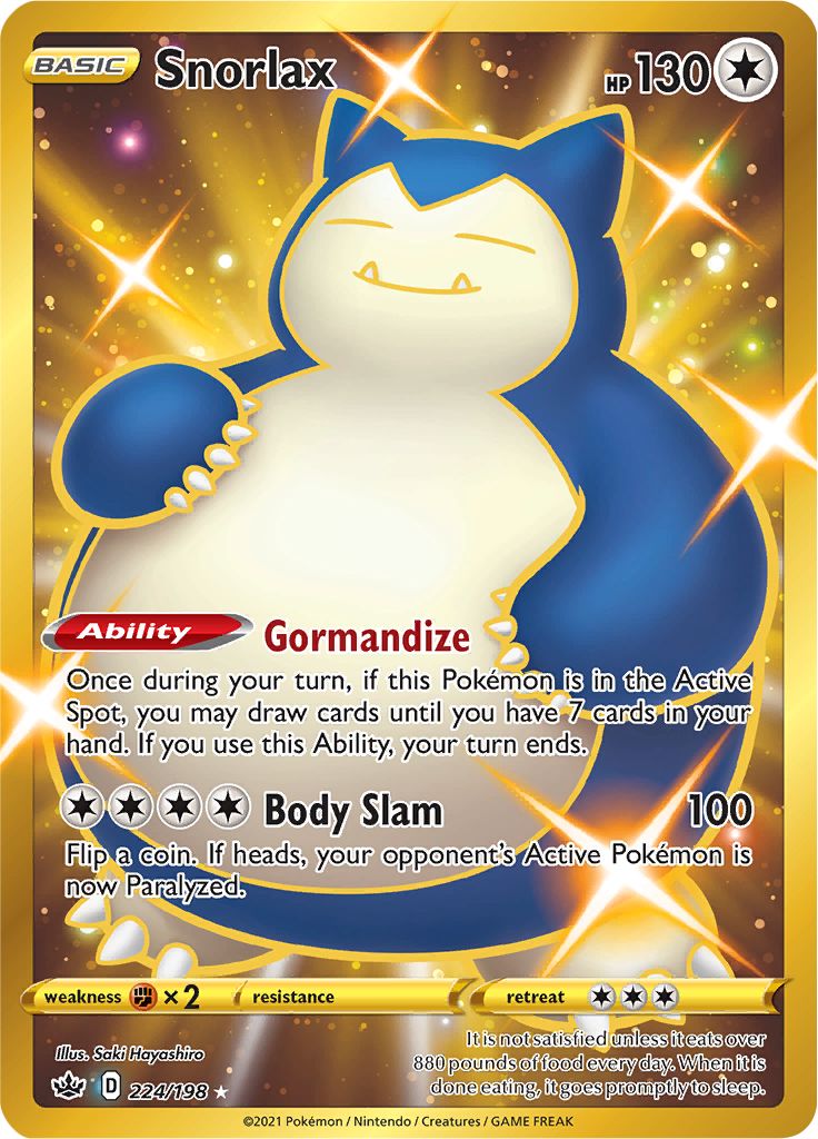 Snorlax (224/198) [Sword & Shield: Chilling Reign] | Fandemonia Ltd