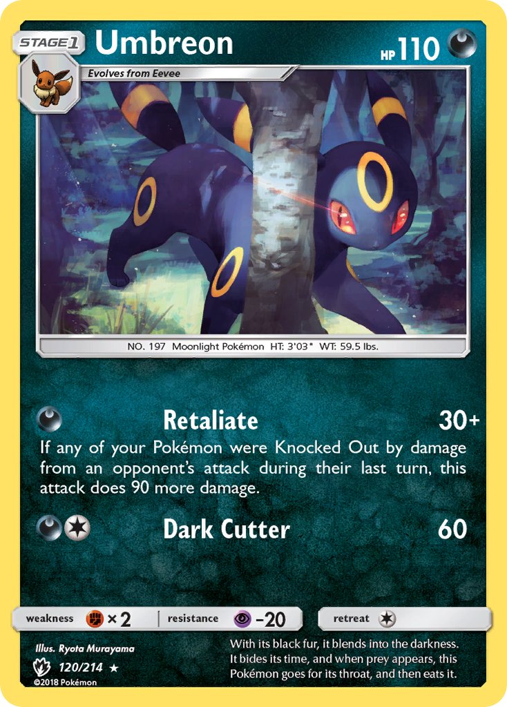 Umbreon (120/214) (Cosmos Holo) (Blister Exclusive) [Sun & Moon: Lost Thunder] | Fandemonia Ltd