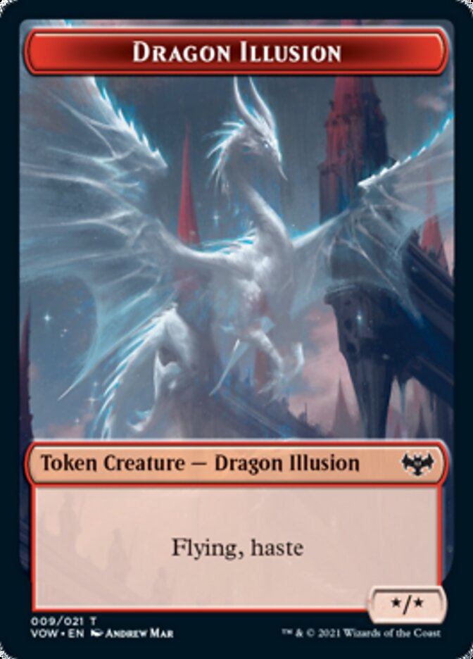 Dragon Illusion Token [Innistrad: Crimson Vow Tokens] | Fandemonia Ltd