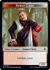 Human Cleric // Food (18) Double-sided Token [Throne of Eldraine Tokens] | Fandemonia Ltd