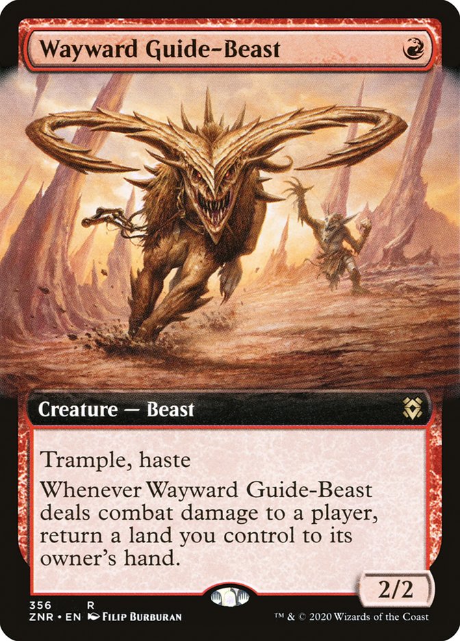 Wayward Guide-Beast (Extended Art) [Zendikar Rising] | Fandemonia Ltd