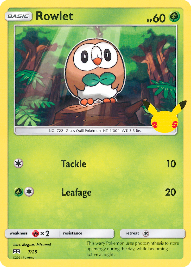Rowlet (7/25) [McDonald's 25th Anniversary] | Fandemonia Ltd