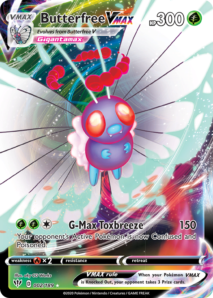 Butterfree VMAX (002/189) [Sword & Shield: Darkness Ablaze] | Fandemonia Ltd