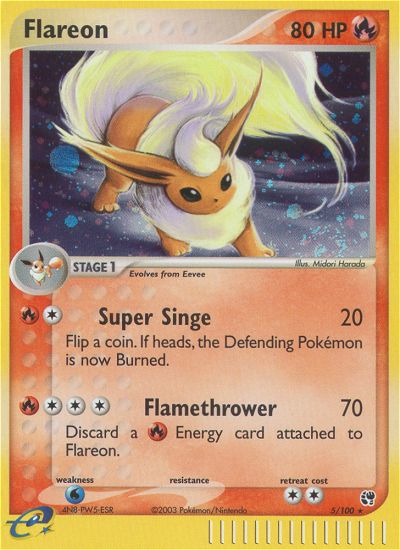 Flareon (5/100) [EX: Sandstorm] | Fandemonia Ltd