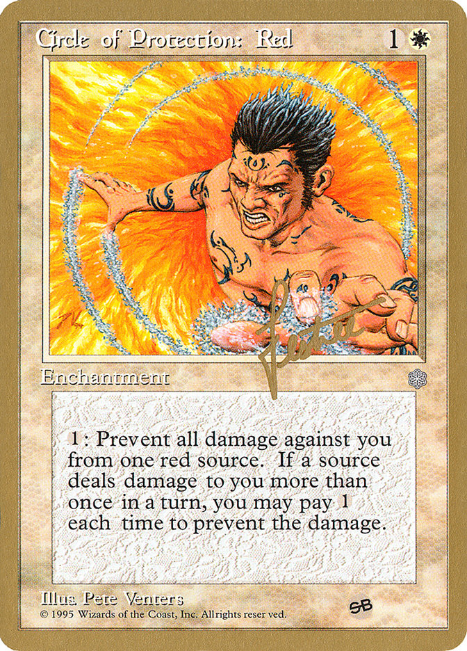 Circle of Protection: Red (Bertrand Lestree) (SB) (ICE) [Pro Tour Collector Set] | Fandemonia Ltd