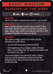 Monster of The Week (Magic Minigame) [Innistrad: Crimson Vow Minigame] | Fandemonia Ltd