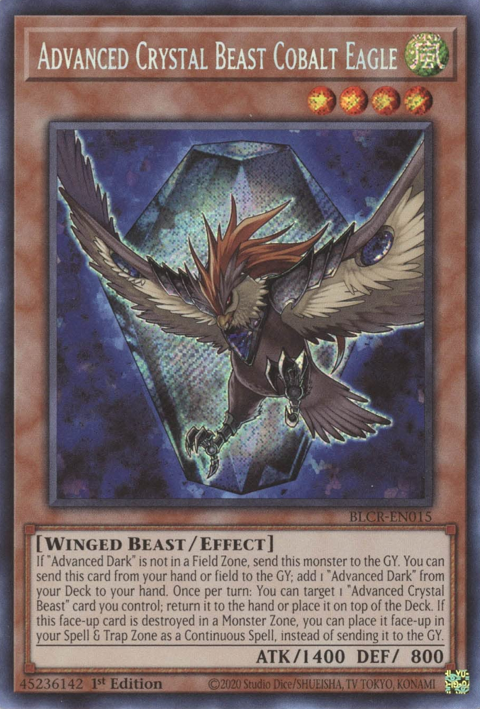 Advanced Crystal Beast Cobalt Eagle [BLCR-EN015] Secret Rare | Fandemonia Ltd