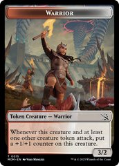 Warrior // Phyrexian Saproling Double-Sided Token [March of the Machine Tokens] | Fandemonia Ltd