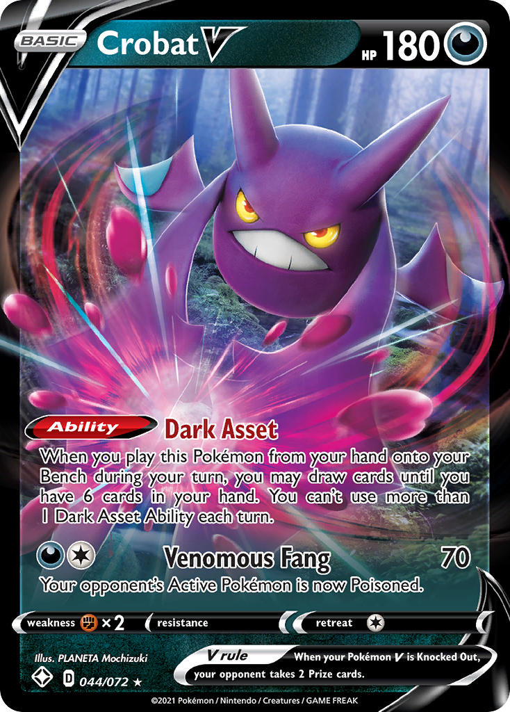 Crobat V (044/072) [Sword & Shield: Shining Fates] | Fandemonia Ltd