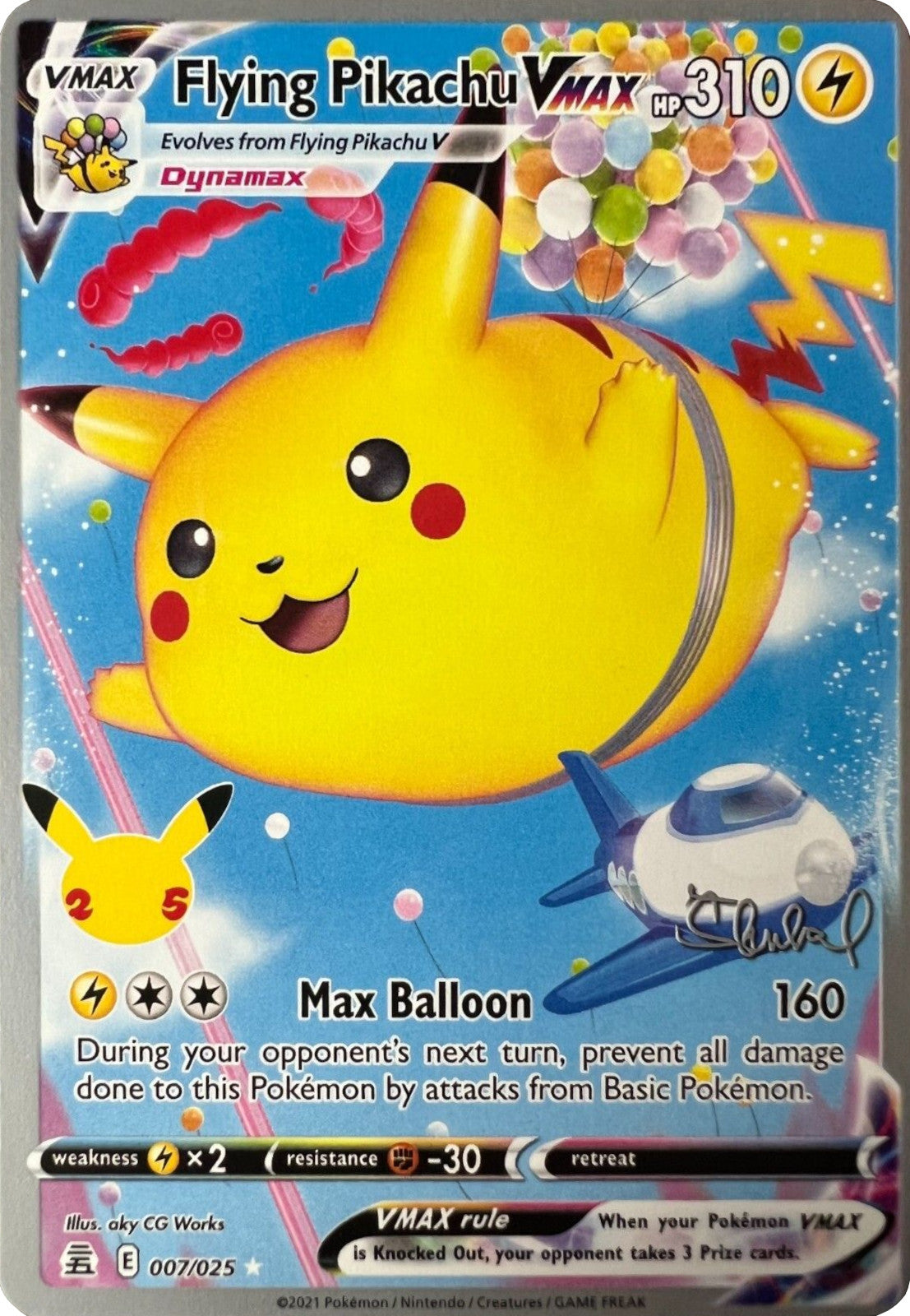 Flying Pikachu VMAX (007/025) (ADP - Ondrej Skubal) [World Championships 2022] | Fandemonia Ltd