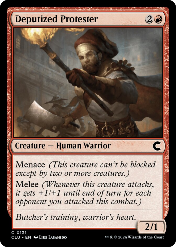 Deputized Protester [Ravnica: Clue Edition] | Fandemonia Ltd