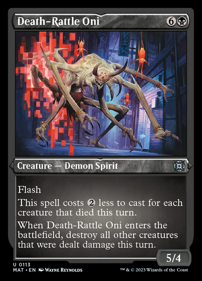 Death-Rattle Oni (Foil Etched) [March of the Machine: The Aftermath] | Fandemonia Ltd