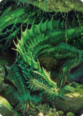 Lurking Green Dragon Art Card [Commander Legends: Battle for Baldur's Gate Art Series] | Fandemonia Ltd
