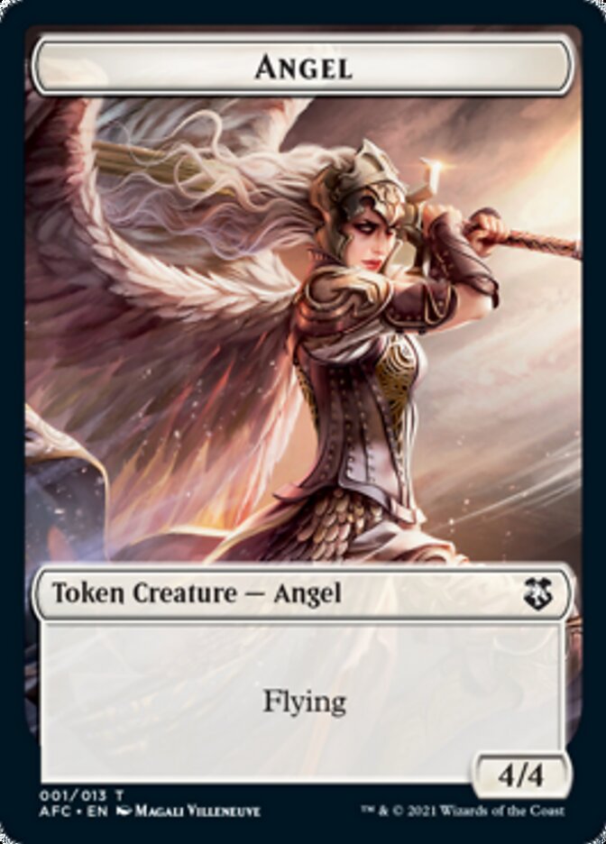 Angel // Saproling Double-sided Token [Dungeons & Dragons: Adventures in the Forgotten Realms Commander Tokens] | Fandemonia Ltd