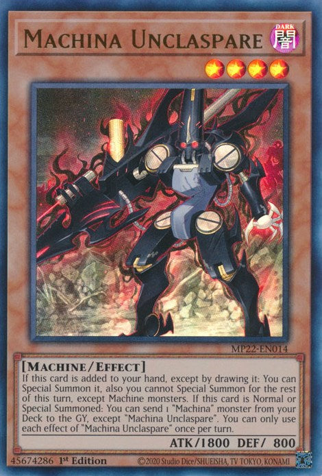 Machina Unclaspare [MP22-EN014] Ultra Rare | Fandemonia Ltd