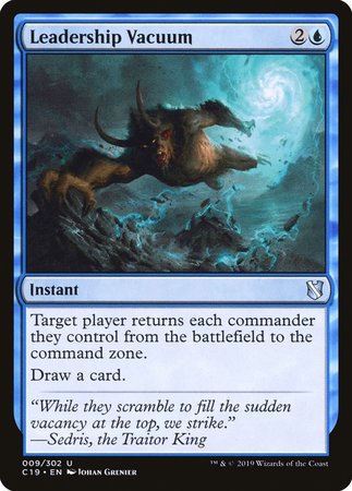 Leadership Vacuum [Commander 2019] | Fandemonia Ltd