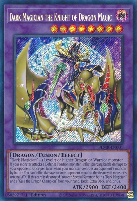 Dark Magician the Knight of Dragon Magic [BLMR-EN001] Secret Rare | Fandemonia Ltd