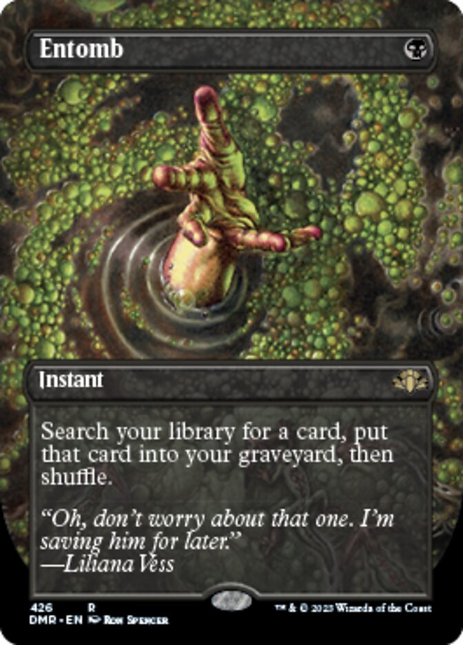 Entomb (Borderless Alternate Art) [Dominaria Remastered] | Fandemonia Ltd