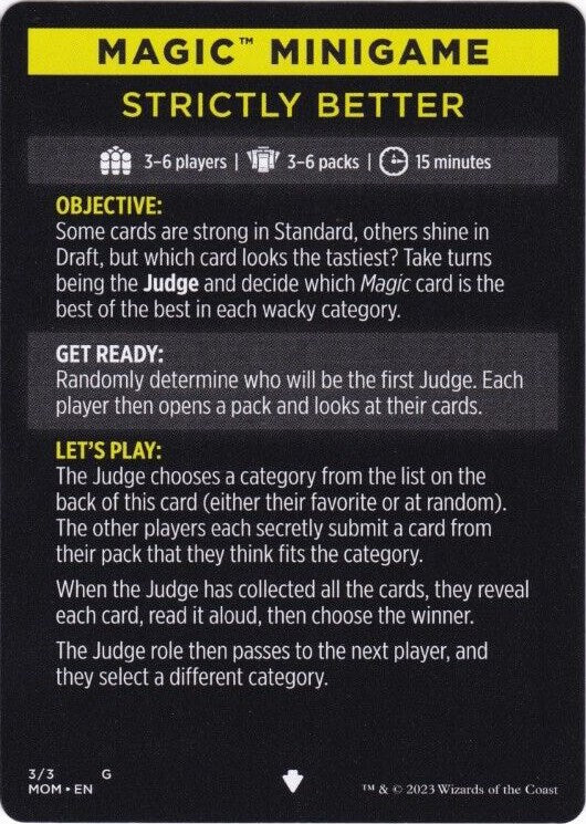 Strictly Better (Magic Minigame) [March of the Machine Minigame] | Fandemonia Ltd